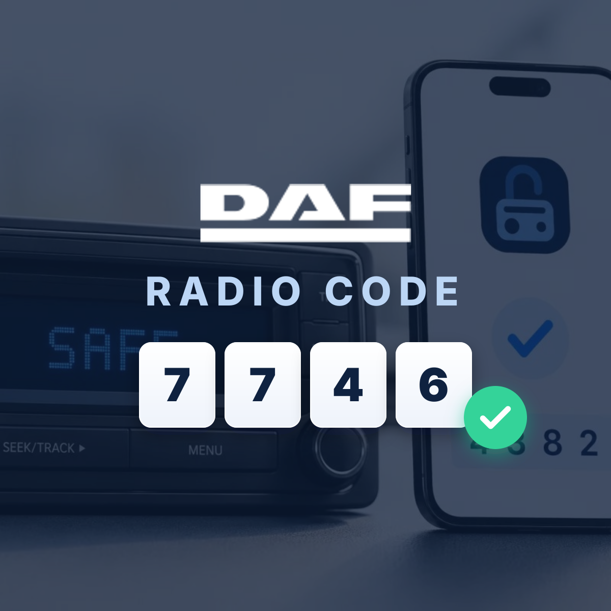 Officiële DAF radio code direct opvragen