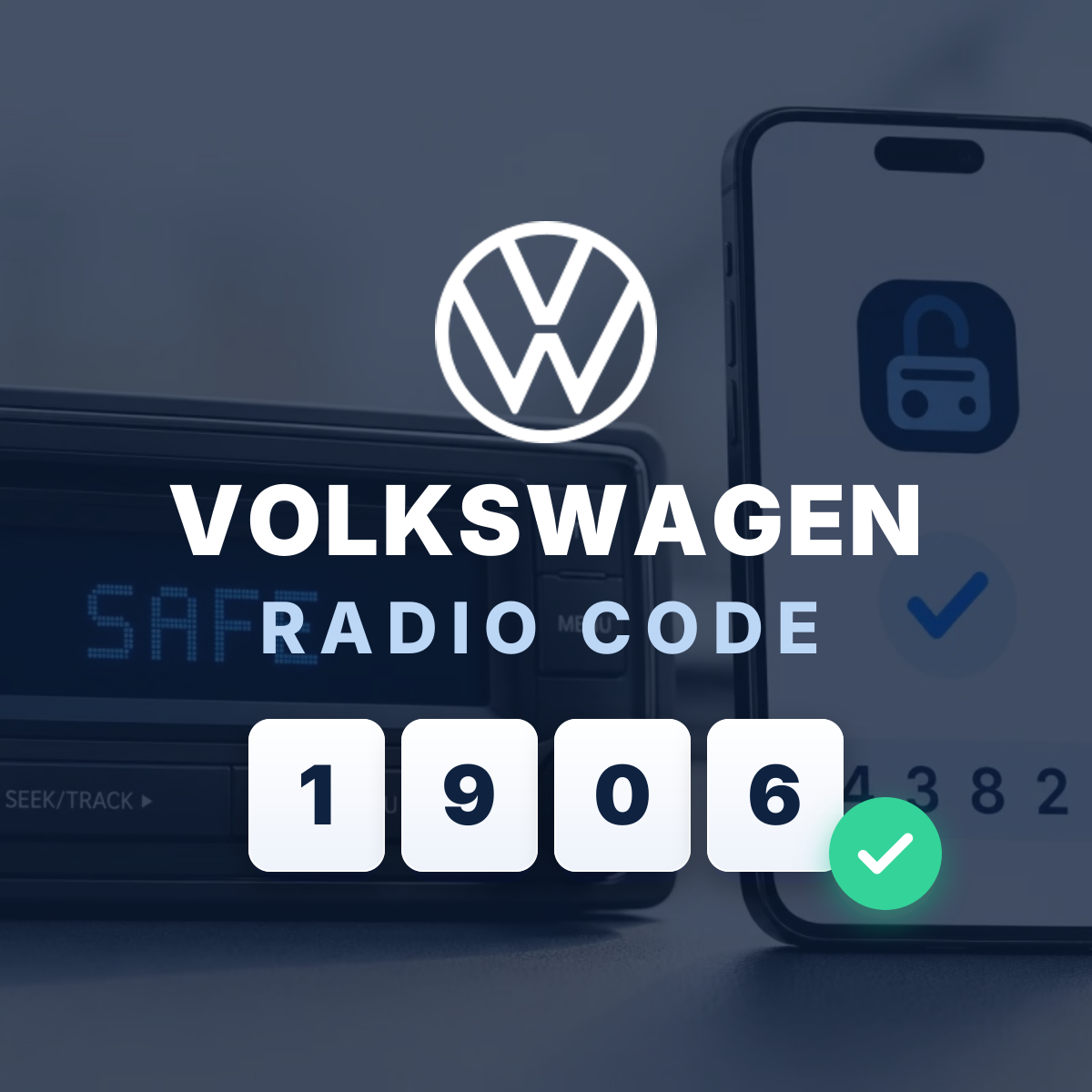 Officiële Volkswagen radio code direct opvragen